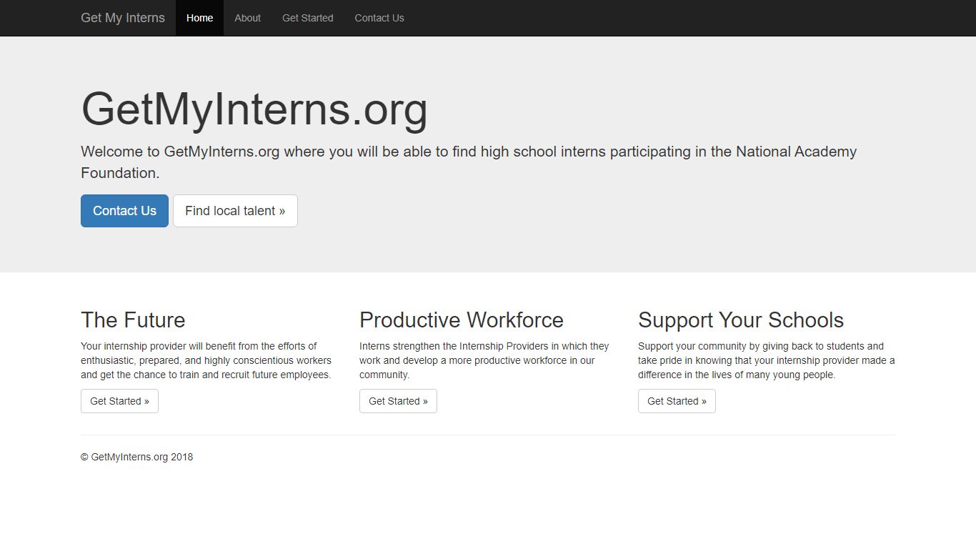 Home Page - GetMyInterns.org